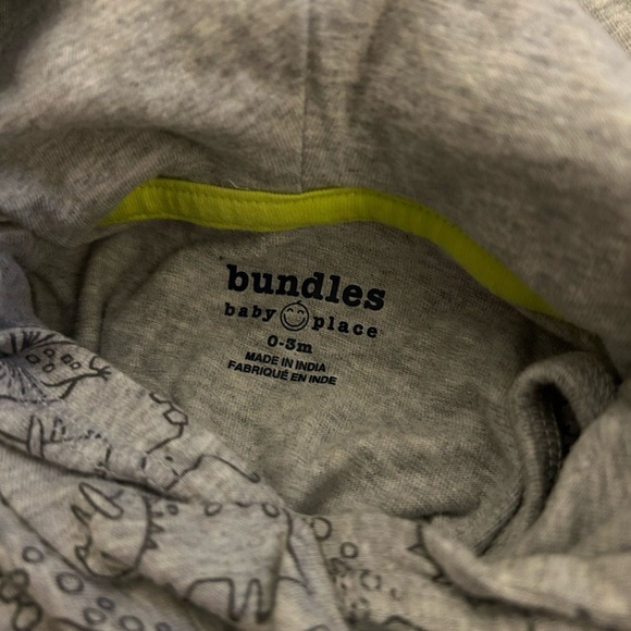 Dinosaur Print Kids Pajama Set - Gray - Picture 2 of 2